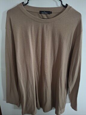 Trendy Queen Everyday Crewneck Sweater - Tan